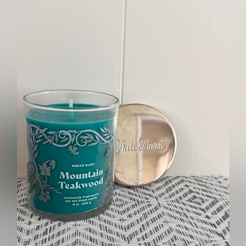 BBW Single Wick Candle MOUNTAIN TEAKWOOD - Picture 2 of 4